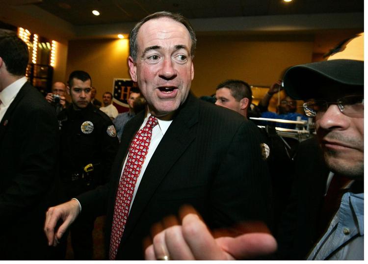 Mike Huckabee blev republikanernes vinder ved primærvalget i Iowa i nat, dansk tid. 