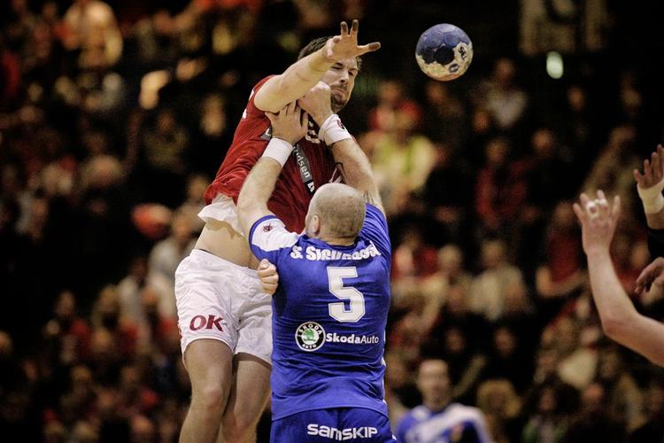 Lars Møller Madsen blev dansk matchvinder i sejren over Island. 