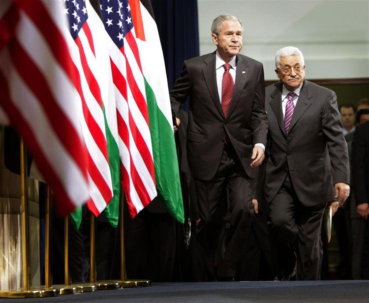 USA's præsident George W. Bush mødtes i dag med palæstinensernes leder Mahmoud Abbas. 