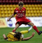 Anders Due i aktion for FCN i efteråret 2005 mod Horsens. 