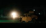 Efter angrebet på det femstjernede hotel Serena i Bagdad i aftes patruljerede amerikanske militærkøretøjer i området. 