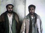 Billedet viser angiveligt to af de fire gerningsmænd, som blev pågrebet efter mandagens angreb på Hotel Serena i Kabul. Billedet er blevet vist frem af chefen for den afghanske sikkerhedstjeneste i går. (AP Photo/APTN) 