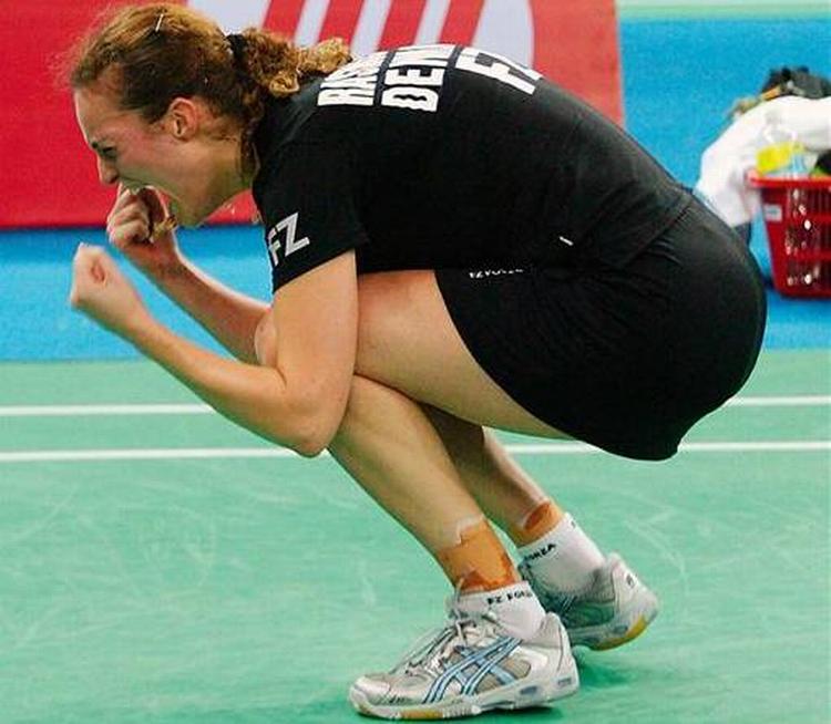 Tine Rasmussen pådrog sig en ankelskade i tredje sæt i finalen i Malaysia. 