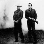 Original. Glen Ford og Van Helfin i hovedrollerne som henholdsvis den lovløse Ben Wade og farmeren Dan Ewans i '3:10 til Yuma' anno 1957. Foto fra filmen 