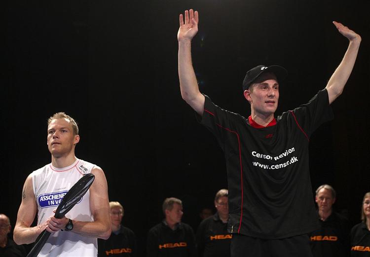 Kenneth Jonassen (tv.) og Peter Gade er begge i semifinalen ved Korean Open. 