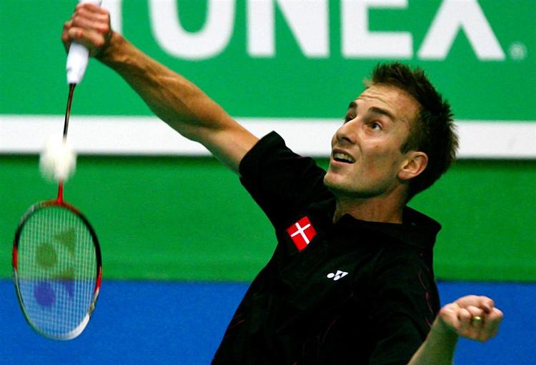 Peter Gade er meget tilfreds med sin egen indsats i Seoul, hvor han er fremme ved semifinalen. 