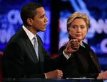 Obama og Clinton behandlede hinanden pænt, da de i morges mødtes til den sidste duel inden 'super-tirsdag'. 
