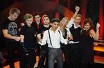 Simon Matthew (i midten) og pop-punkerne The Dream (tv) er favoritter til det danske melodi grand prix 