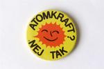 Badge med politisk budskab