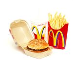 Big Mac in container, Coca Cola drink and fries