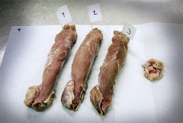 Det næstbedste resultat fra pudsningen er fra kødet fra Slagter Frimann i Roskilde. Smagen er dog ifølge dommerne ikke i top. 