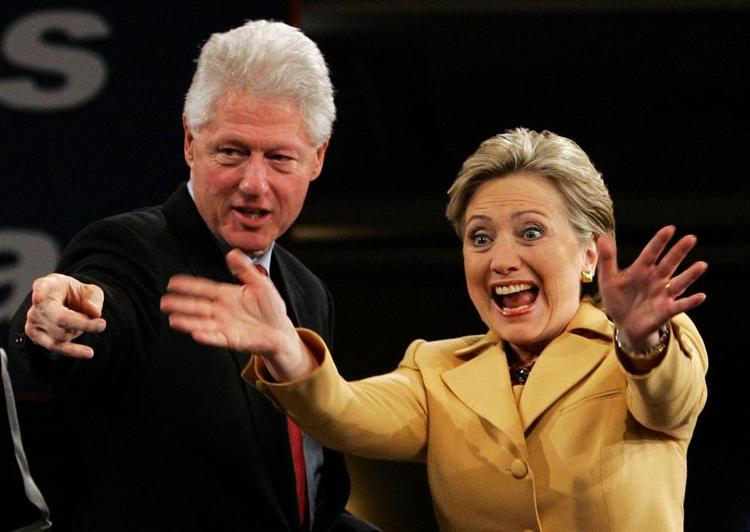 Ægteparret Clinton i New York. 