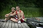 De regerende verdensmestre i letvægtsdobbeltsculler, Rasmus Quist (med blond hår) og Mads Rasmussen er blandt de bedste bud på en dansk guldmedalje. 