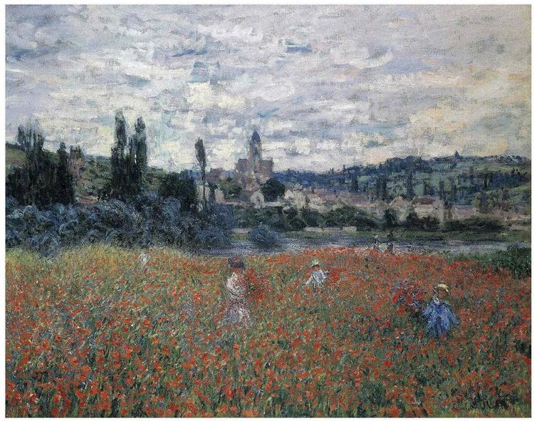 Et af de stjålne malerier er Claude Monets 'Valmuer nær Vetheuil'. 