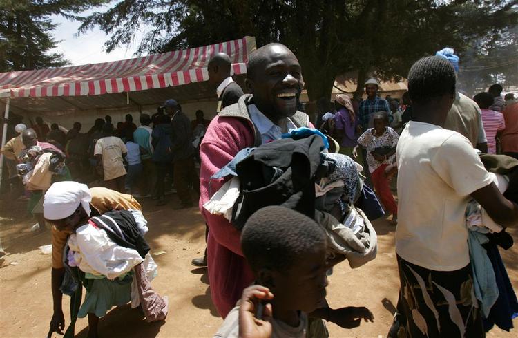 Fordrevne kenyanere i byen Limuri. 