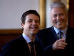 Kronprins Frederik og Kai Holm ses her sammen i anledning af  Danmarks Olympiske Komites 100 års jubilæum i 2005. 