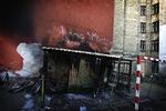 20 personer måtte evakueres da dette skur udbrændte i Tømmergade. 