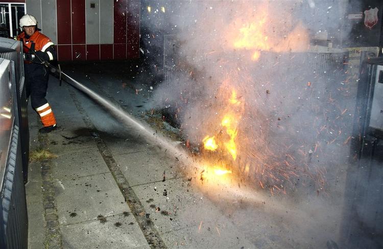 Brandvæsenet på arbejde i nat i Høje Gladsaxe. 