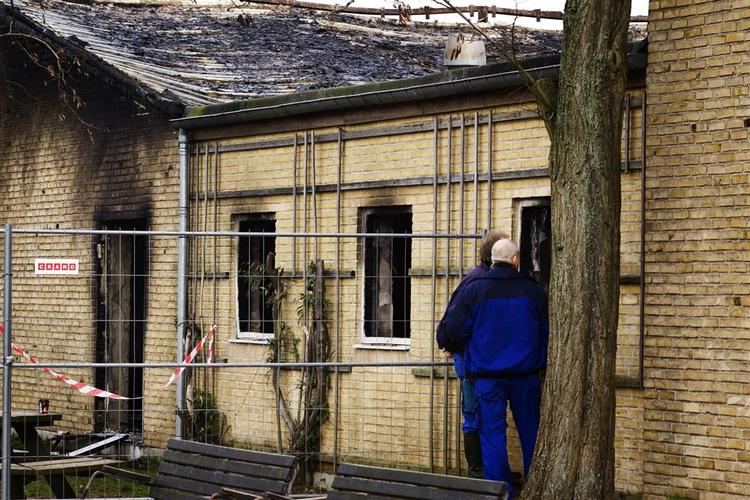 Tingbjerg Skole som blev hærget af brand i nat. 
