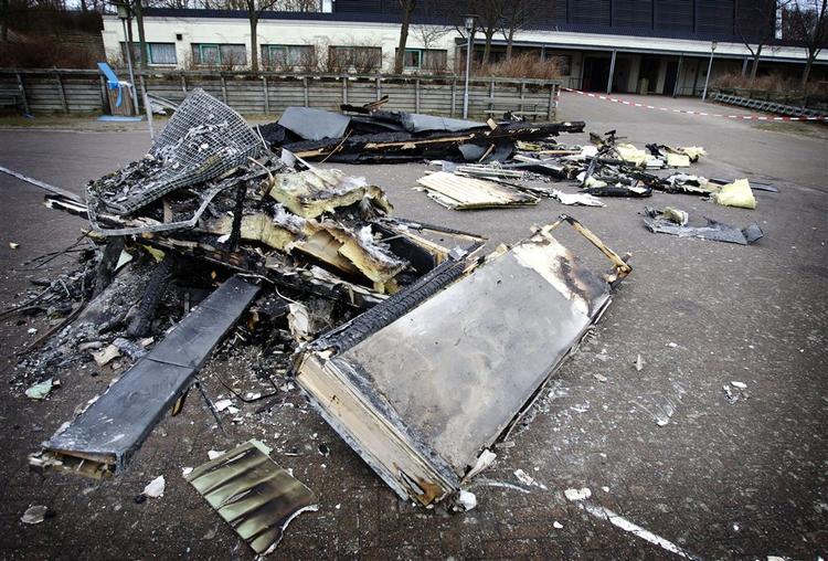 Forbrædte dele af Værebroskolen som blev hærget af en angiveligt påsat brand torsdag nat. 