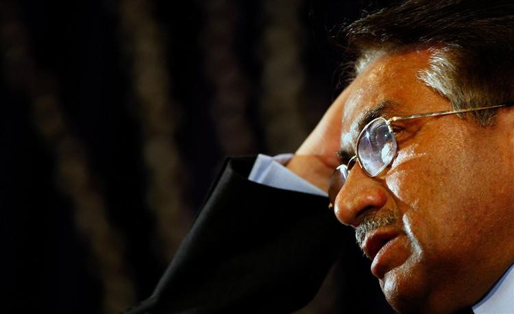 Præsident Musharraf, fotograferet, da han i sidste måned besøgte London. 