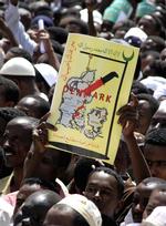 Titusindvis af mennesker demonstrerede i dag mod Danmark i Sudans hovedstad, Khartoum. 