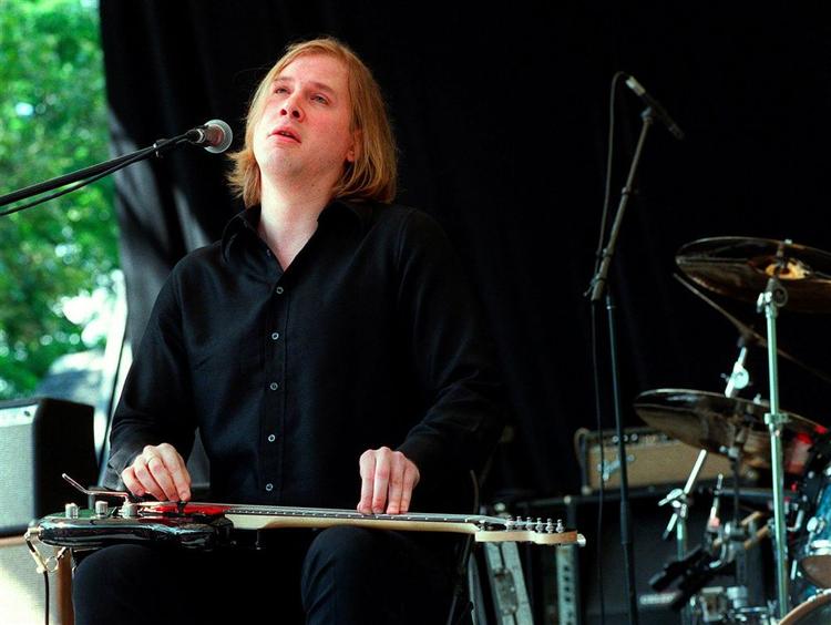 Jeff Healey under en koncert i New Yorks Central Park i 2000. 