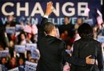 Obama Barack og hustruen Michelle i San Antonio, Texas. 