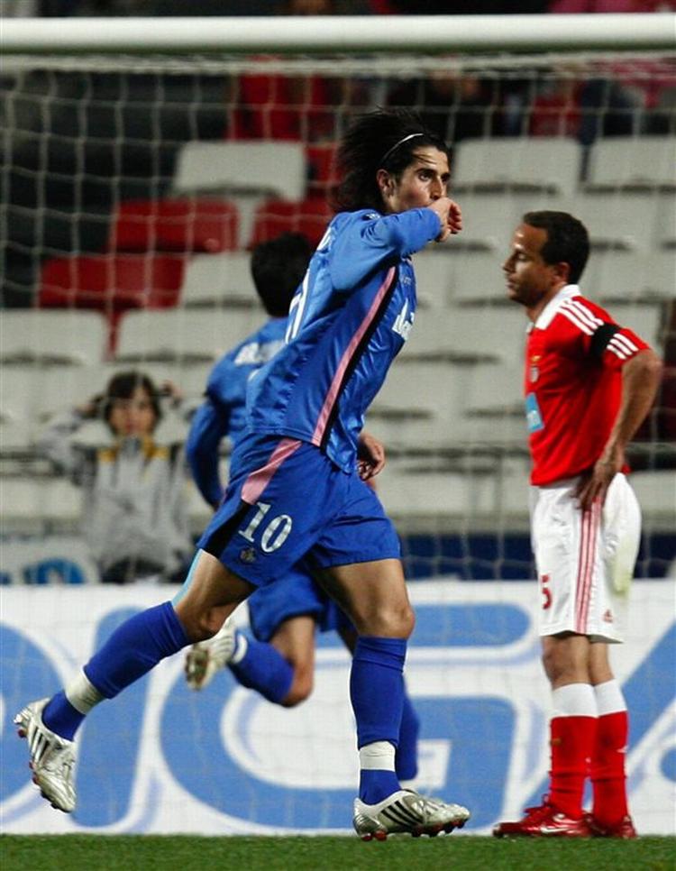 Ruben de la Red scorede Getafes første mål mod Benfica. 
