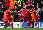 Fernando Torres måtte 'nøjes' med et enkelt mål, efter at have scoret hattrick i Liverpools to foregående hjemmekampe. 