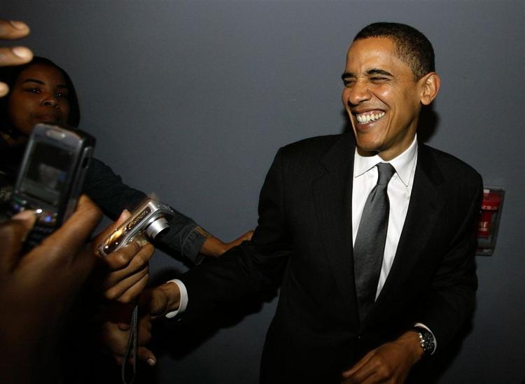 Barack Obama var selvsikker, da han i går besøgte universitetet i Jackson, Mississippi. 