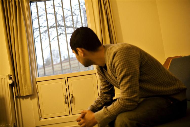 Angaar Khan i Vestre Fængsel, da Politiken besøgte ham i midten af februar. 