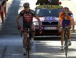 Australske Cadel Evans (tv) vinder fjerde etape af Paris-Nice. 