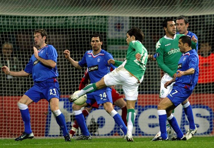 Diegos mål blev Werder Bremens eneste mod Rangers FC. 