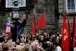 SF har været mere aktiv i demonstrationer og lønkamp end Socialdemokraterne, mener dele af fagbevægelsen. Arkivfoto. 