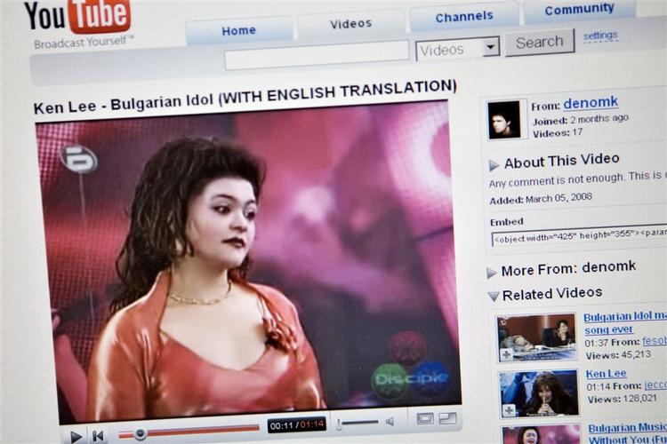 Valentina Hasan - Bulgariens svar på Mariah Carey. Affotografering fra YouTube. 