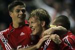 Dirk Kuyt scorede en enkelt gang i Liverpools 2-0-sejr over Inter i det første 1/8-finaleopgør for tre uger siden. 