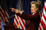 Hillary Clinton taler i Philidelpia 18. marts. 