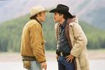 Heath Ledger og Jake Gyllenhaal som de to cowboys i Ang Lees 'indsæt selv filmtitel' fra 2005. Foto fra filmen 