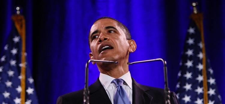 Obama under talen i Philadelphia. 