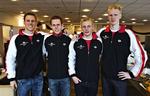 Jacob Carstensen (tv.) har været til OL tre gange før, mens Emil Dall-Nielsen, Jon Rud og Jakob Andkjær kan få olympisk debut i Beijing. 