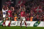 Jan Heintze spillede hele kampen som venstre back, da Jon Dahl Tomasson i 2001 sikrede Danmark en 2-1-sejr over Tjekkiet. 