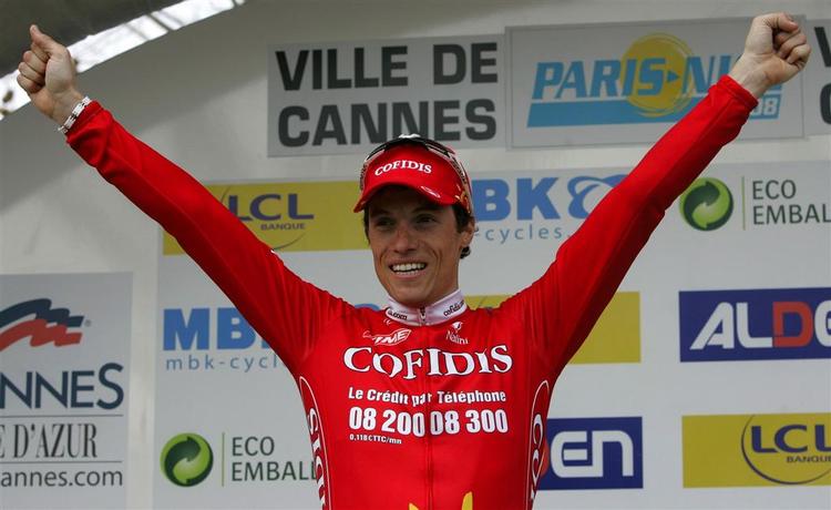 Sylvain Chavanel har vundet fire løb i denne sæson. Billedet er fra sejren i sjette etape af Paris-Nice 15. marts. 