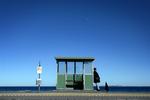 Her et virkeligt busstoppested - på Strandvejen nord for København. 