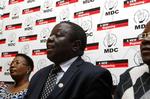 Oppositionskandidaten til præsidentposten, Morgan Tsvangirai. 