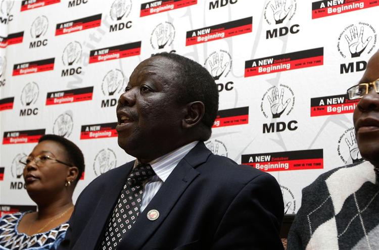 Oppositionskandidaten til præsidentposten, Morgan Tsvangirai. 