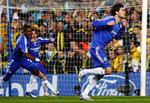 Ballack jubler efter sin tidlige scoring til 1-0. 