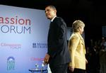 Luften er kold mellem Barack Obama og Hillary Clinton. Arkivfoto. 