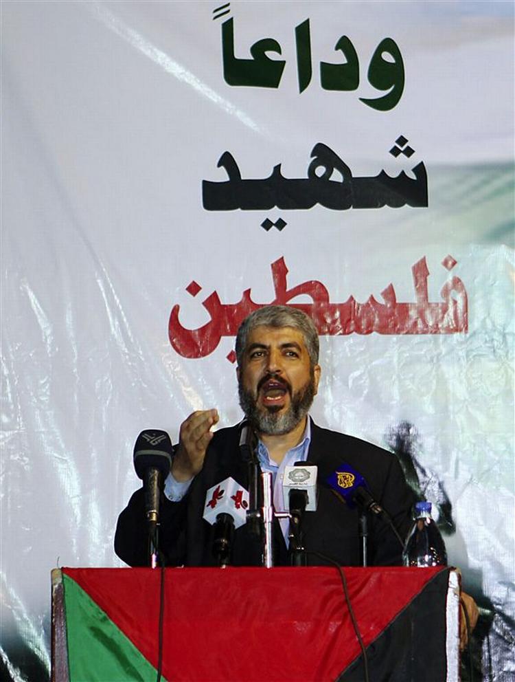 Den politiske leder for den militante gruppering, Hamas, Khaled Meshaal, afviser fortsat at anerkende staten Israel, selv om Hamas går med til en palæstinensisk stat mi de besatte områder. Arkivfoto. 