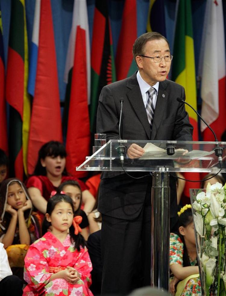 FN's generalsekretær vil have malaria udryddet inden 2010. Her ses Ban Ki-Moon i Wien tidligere i dag. 